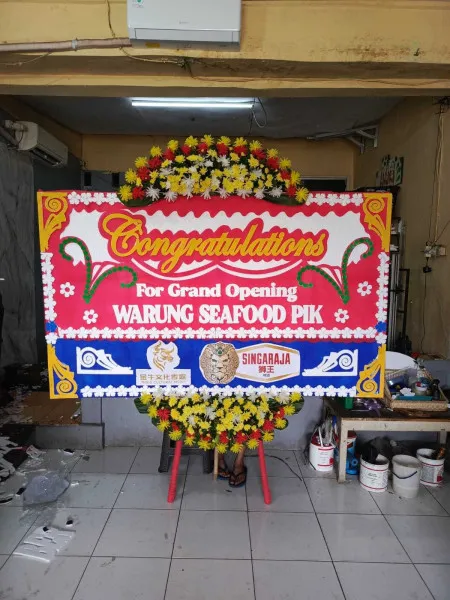 Papan Bunga Ucapan Selamat Pakembaran Slawi